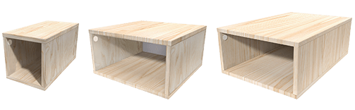 wooden storage cube